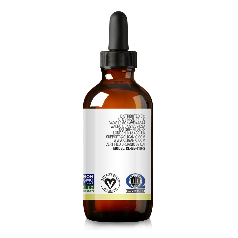 Cliganic Vitamin E Oil third-party purity testing badge