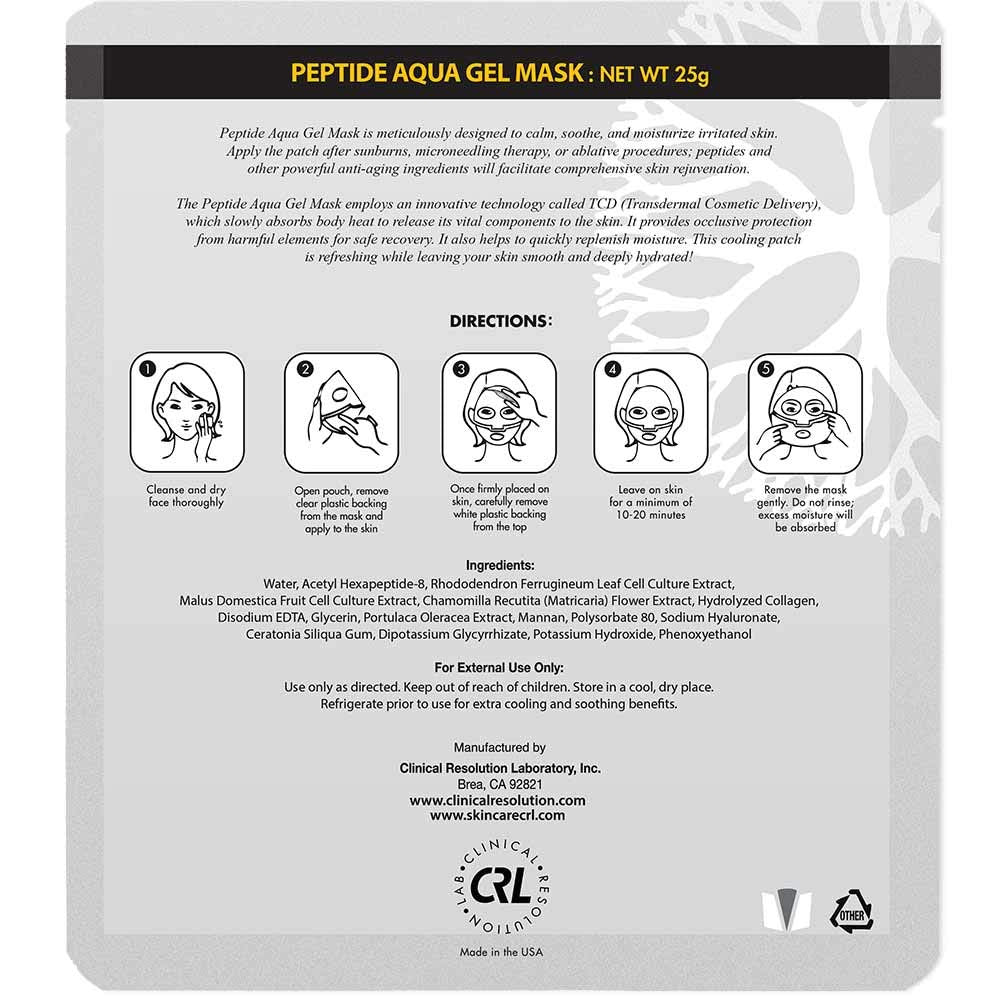 Clinical Resolution CRL Peptide Aqua Gel Mask with aloe and chamomile for calming relief