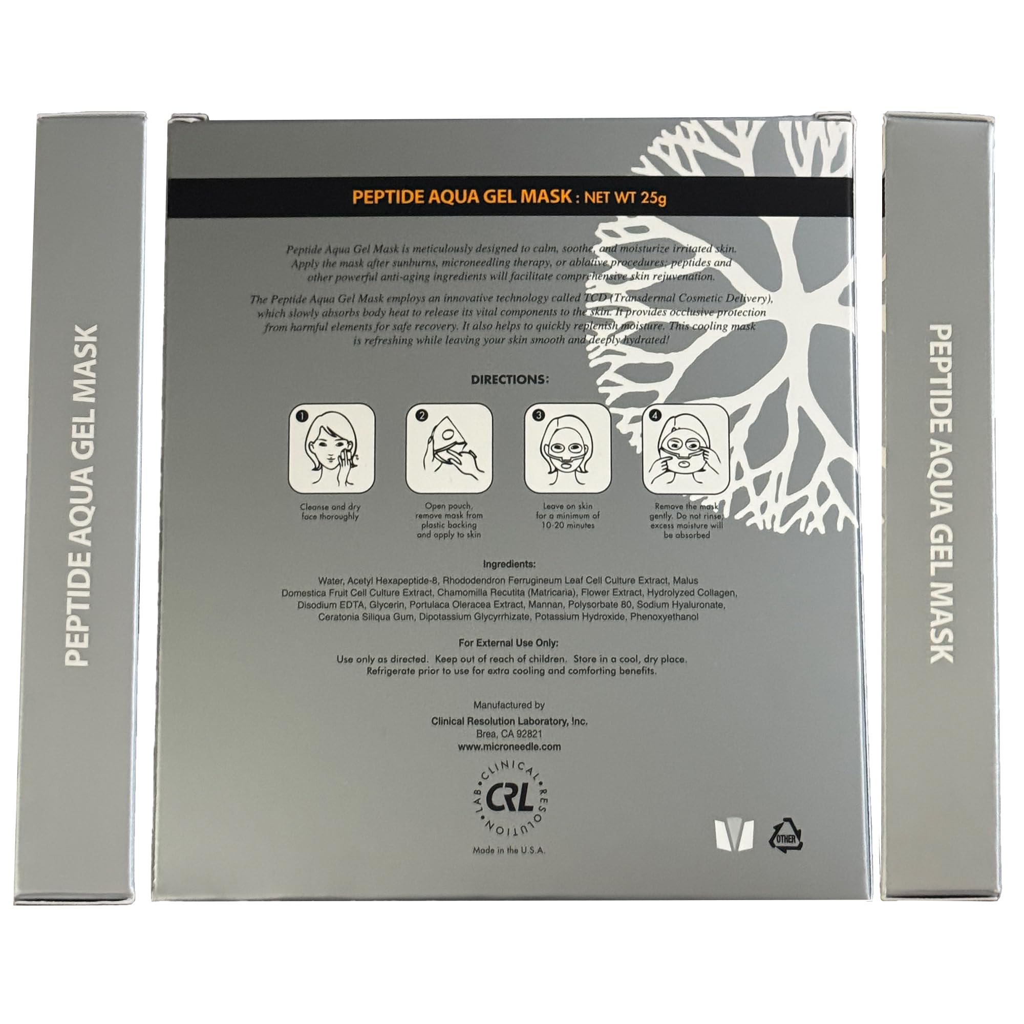 Clinical Resolution CRL Peptide Aqua Gel Mask five-pack for everyday routines
