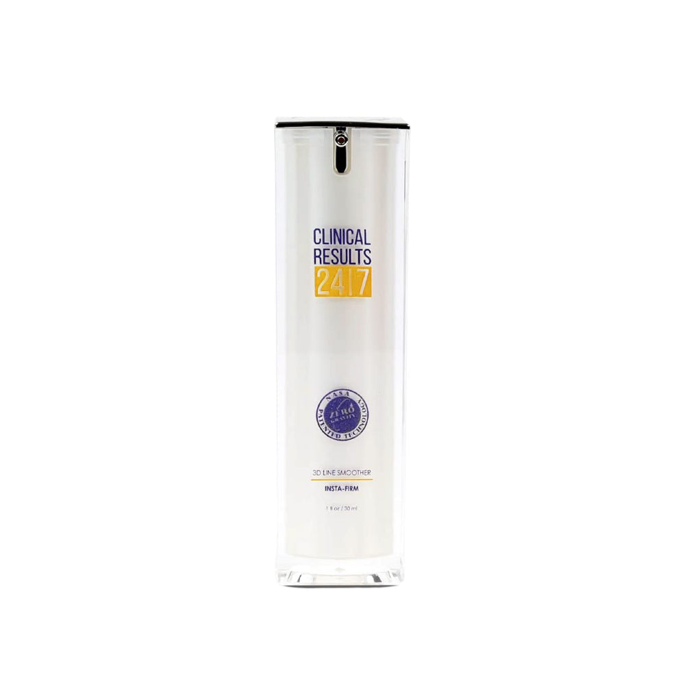 Clinical Results 24|7 Insta-Firm serum application demonstrates quick lift and smoothing potential.