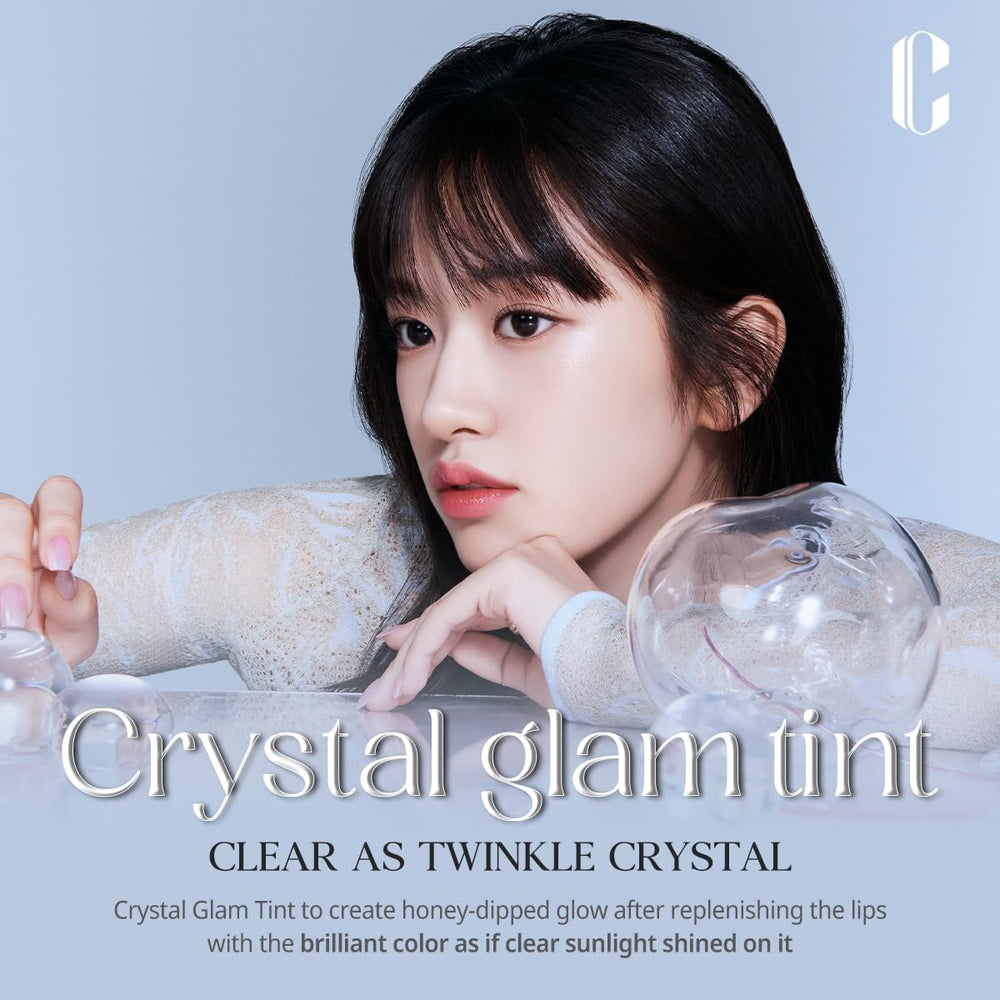 CLIO Crystal Glam Tint swatch shows buildable pigment for customizable color.