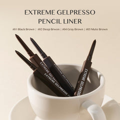 CLIO Extreme Gelpresso pencil tip ready for ultra-smooth, creamy eyeliner application.