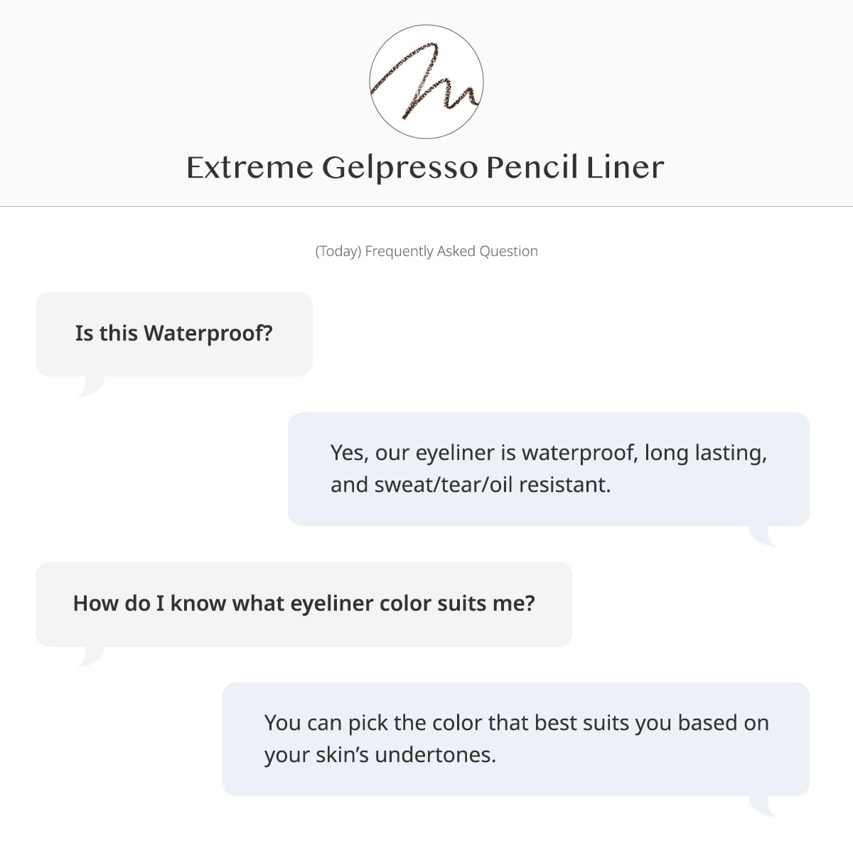 CLIO Extreme Gelpresso wear-test image suggests smudge-proof, waterproof performance.