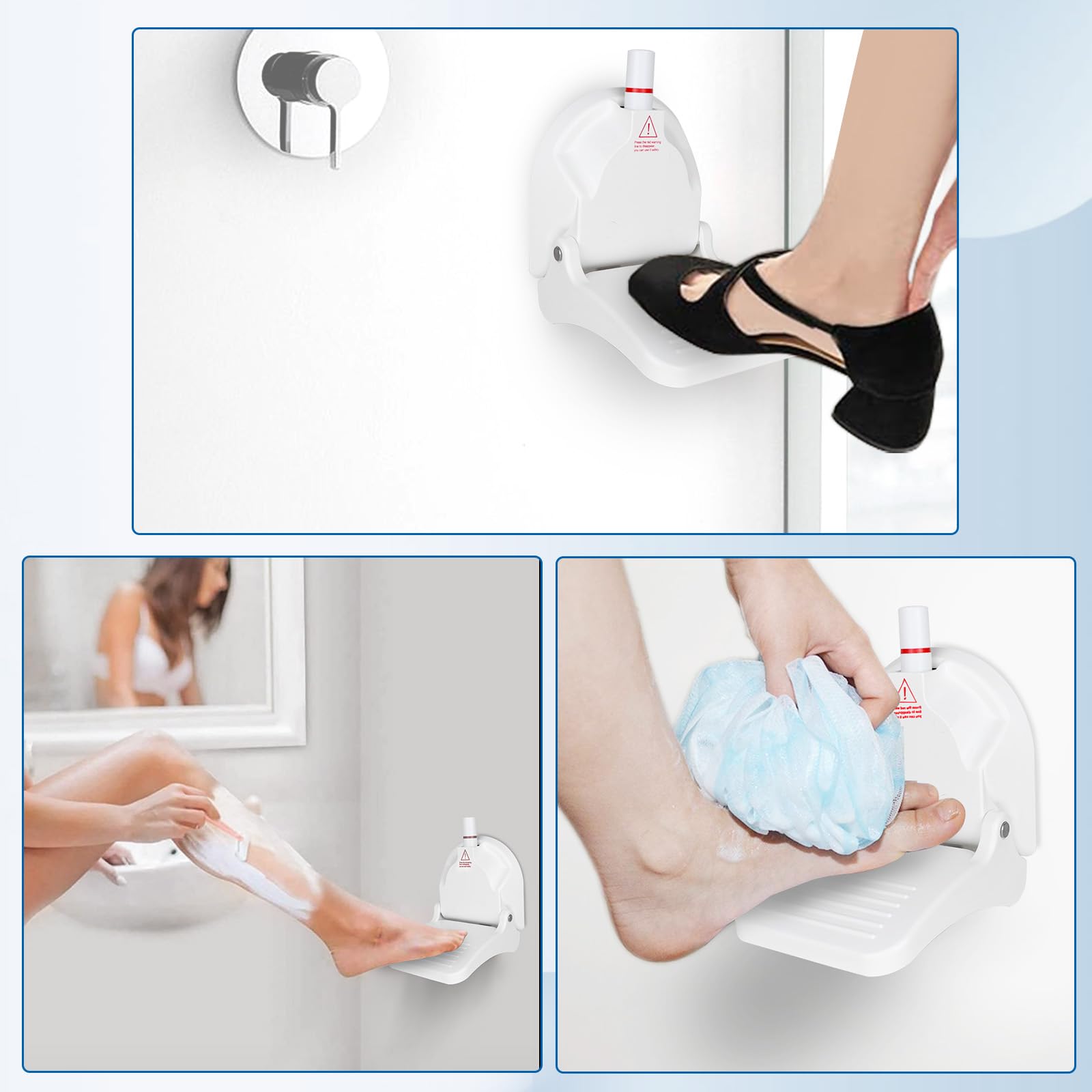 CLIO foot rest features non-slip surface for stability