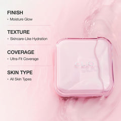 CLIO Kill Cover Mesh Glow cushion application demonstrates skin-like glide