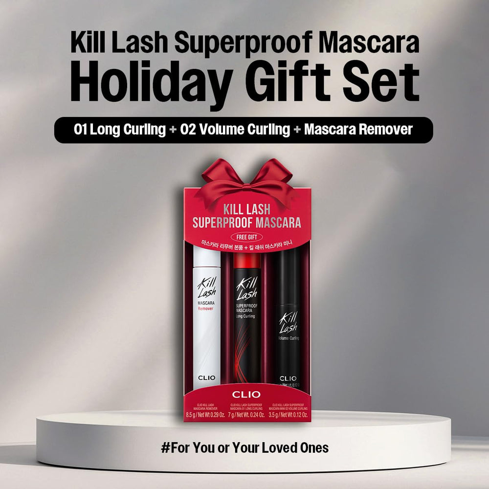 CLIO Kill Lash Superproof Mascara volume curling mini adds fullness with light comfort