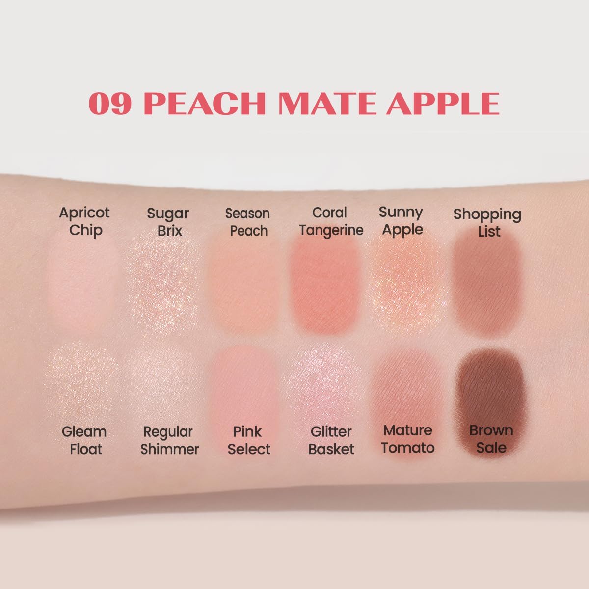 CLIO PRO EYE PALETTE AIR 09 Peach Mate Apple blend shades for soft, effortless transitions