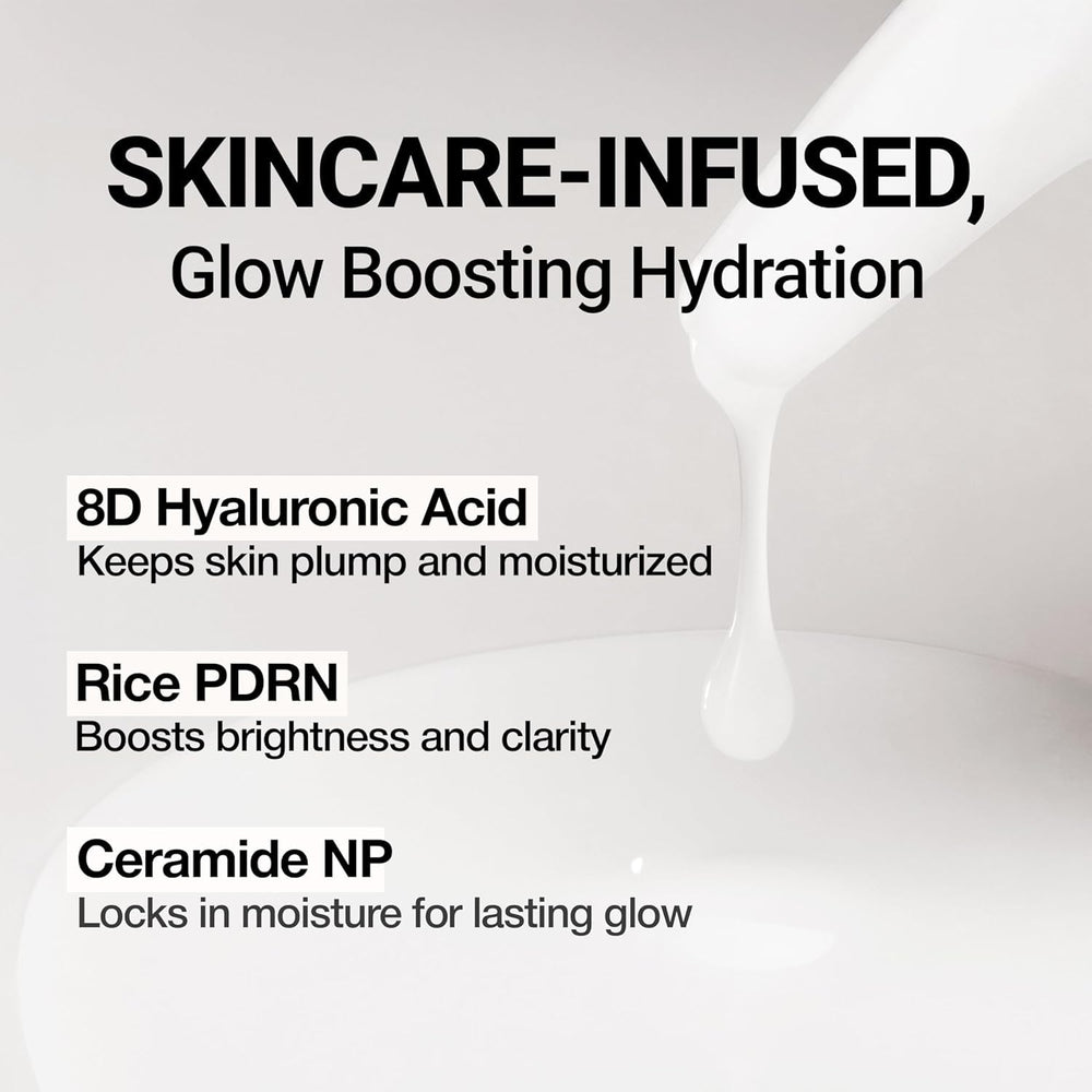 Ceramide and panthenol emphasis with CLIO Glazing Milky Essence signaling barrier support