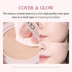 CLIO PROFESSIONAL Kill Cover Mesh Glow Cushion application glide delivers dewy, lightweight coverage all day