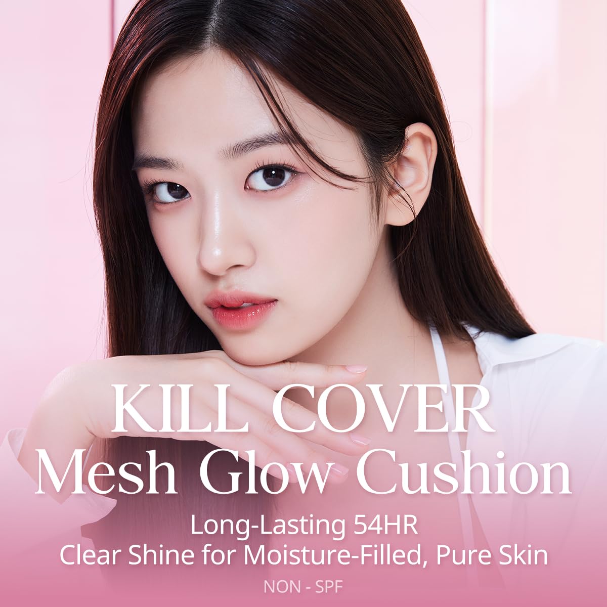 CLIO Kill Cover Mesh Glow Cushion refill packaging highlighting long-wear convenience