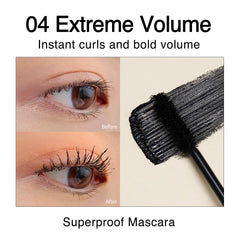 CLIO Kill Lash Superproof mascara peanut brush closeup shows even coating and density