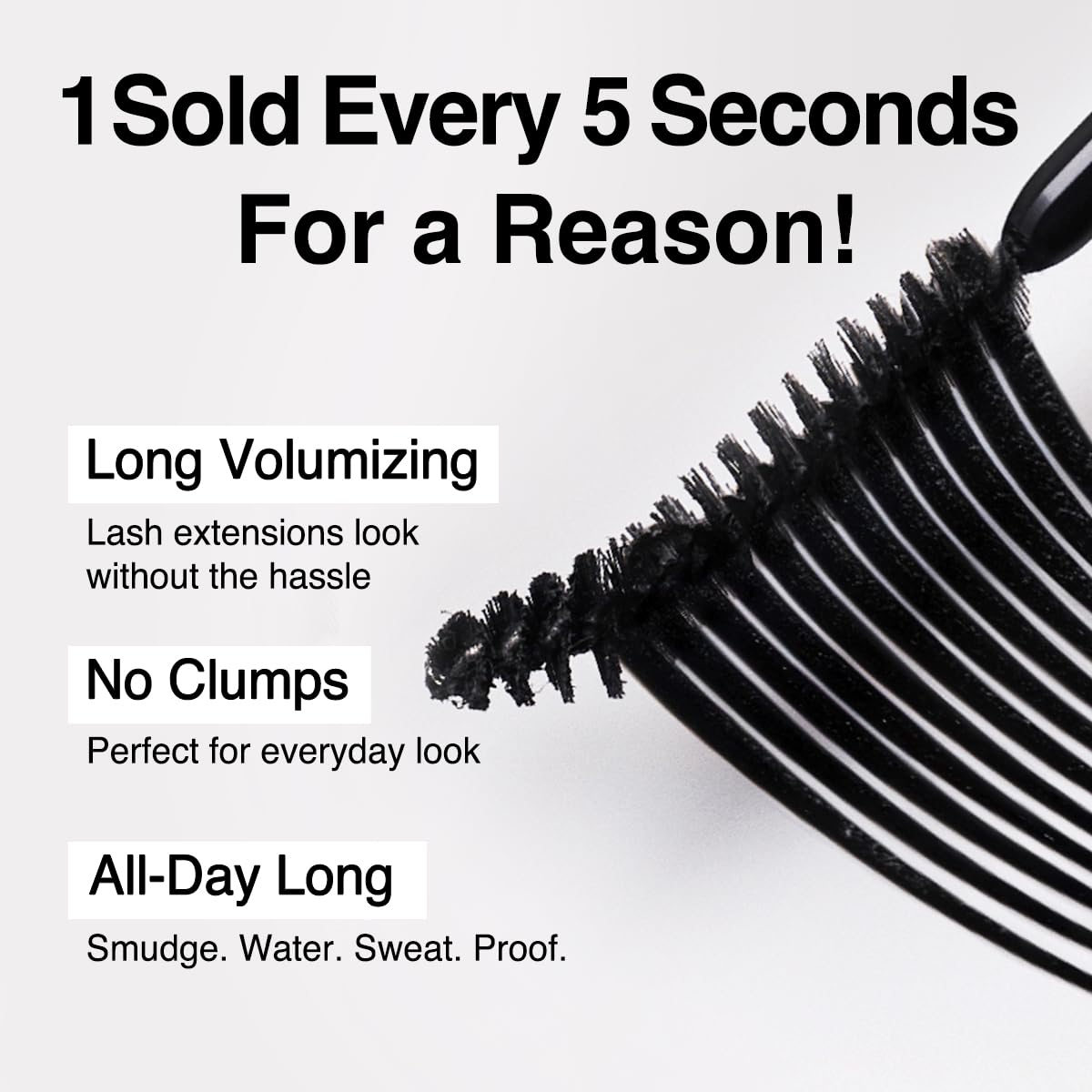 CLIO Kill Lash Superproof Mascara on lashes during activity demonstrates sweat-resistant, long-lasting curl.