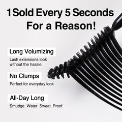 CLIO Kill Lash Superproof Mascara on lashes during activity demonstrates sweat-resistant, long-lasting curl.