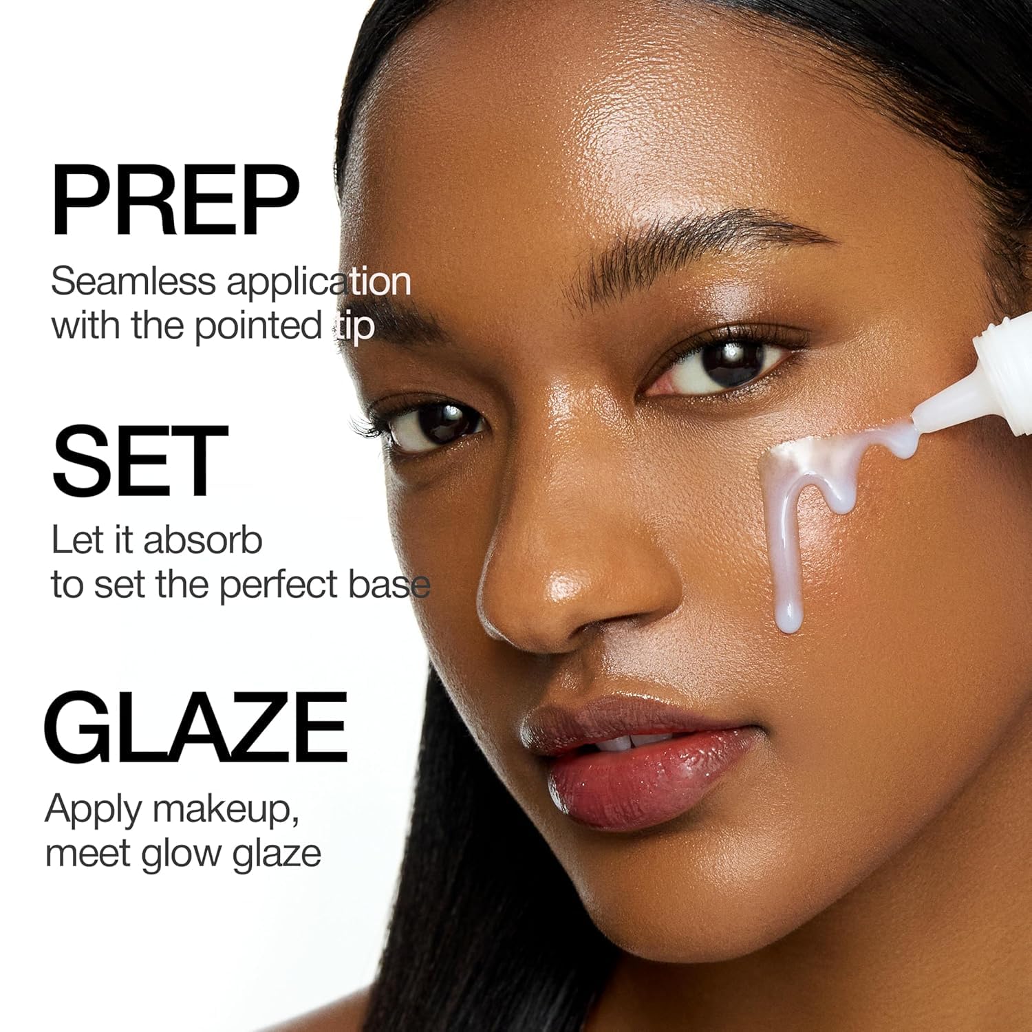 Milky texture used as makeup base with CLIO Glazing Milky Essence
