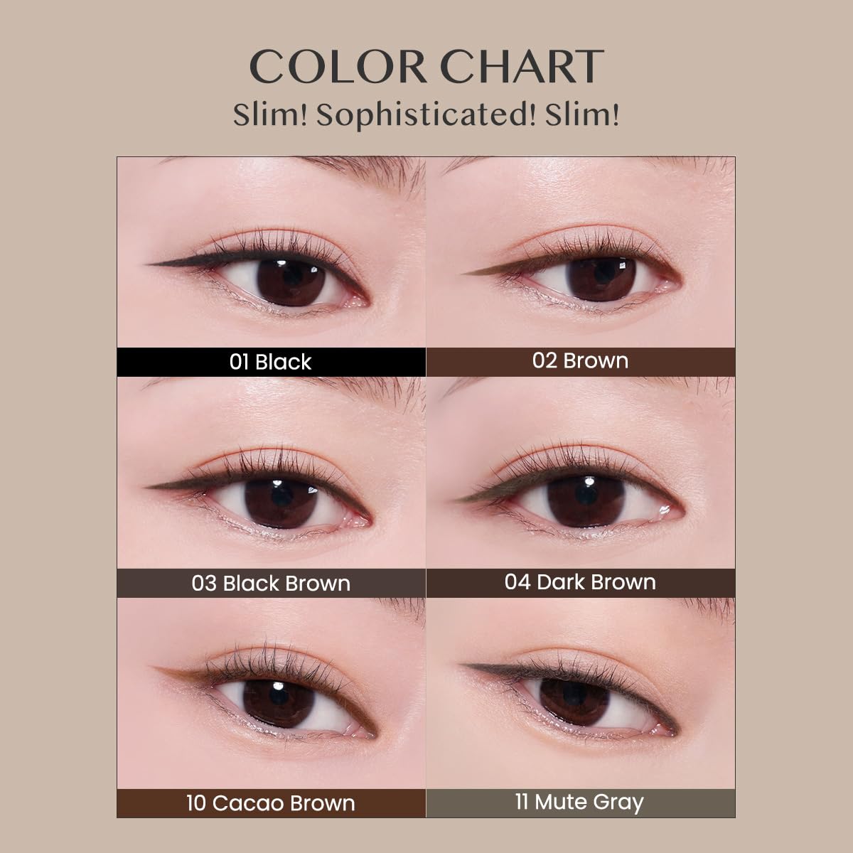 CLIO PROFESSIONAL Sharp Simple Waterproof Pencil Liner 02 Brown soft, break-resistant pencil.