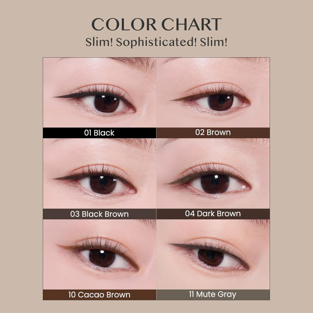 CLIO PROFESSIONAL Sharp Simple Waterproof Pencil Liner 02 Brown soft, break-resistant pencil.