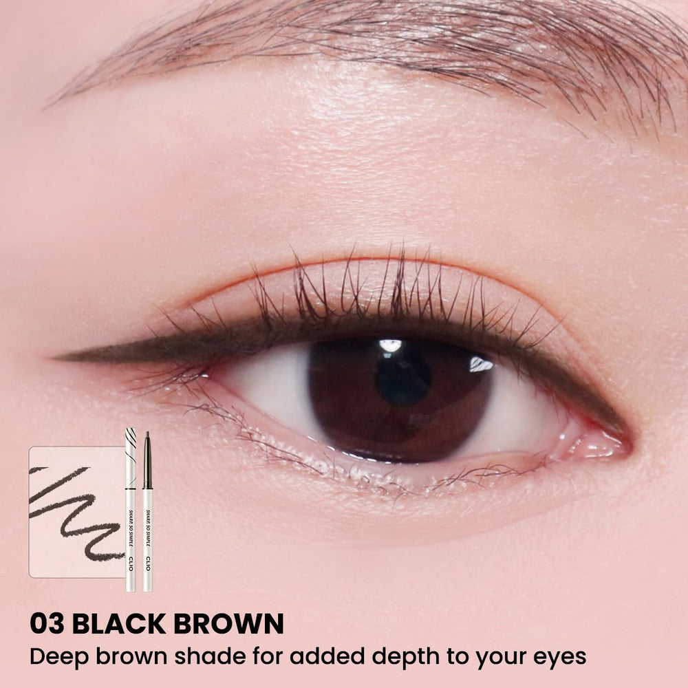 CLIO Sharp So Simple long-wear matte finish applied on the eye.