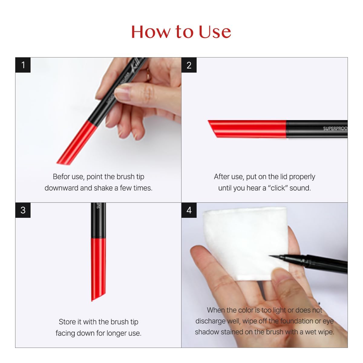 CLIO PROFESSIONAL Superproof product with brow and mascara pairing suggestions for cohesive makeup.