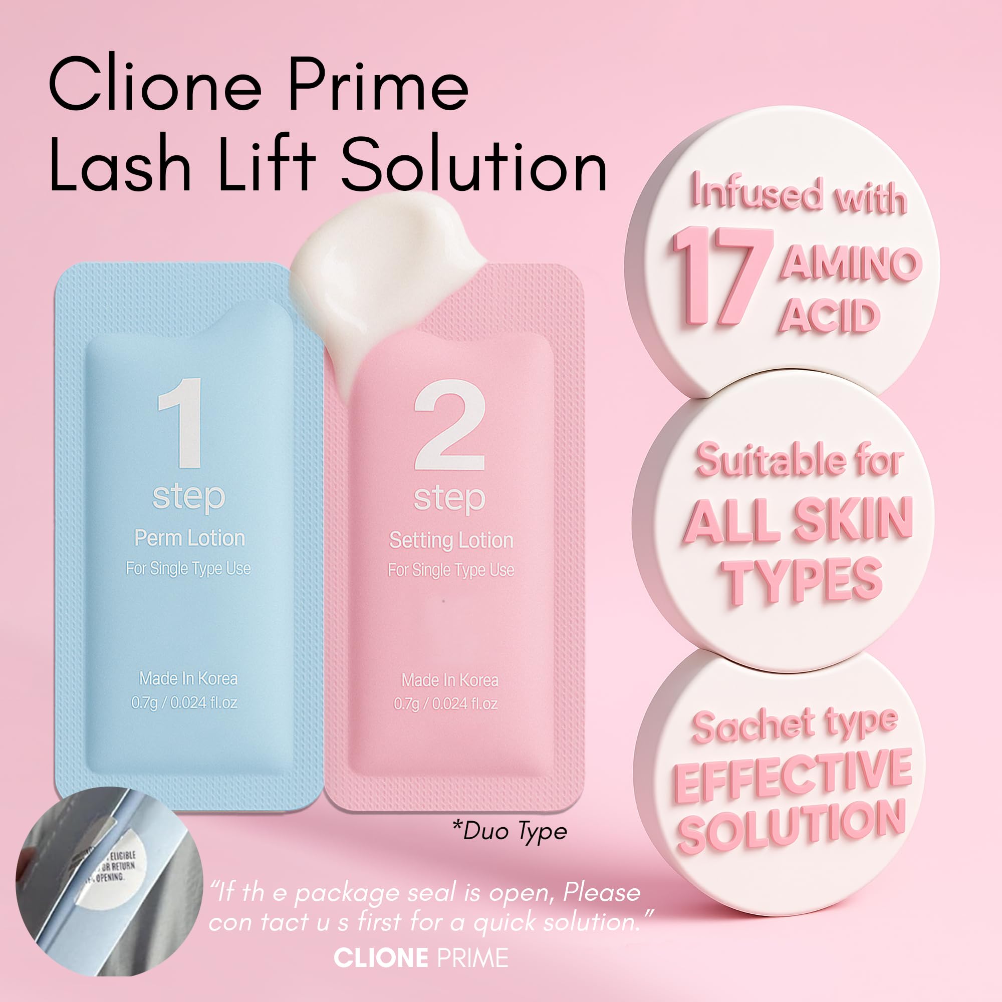 CLIONE PRIME cruelty-free formula emphasizes gentle lash care during process