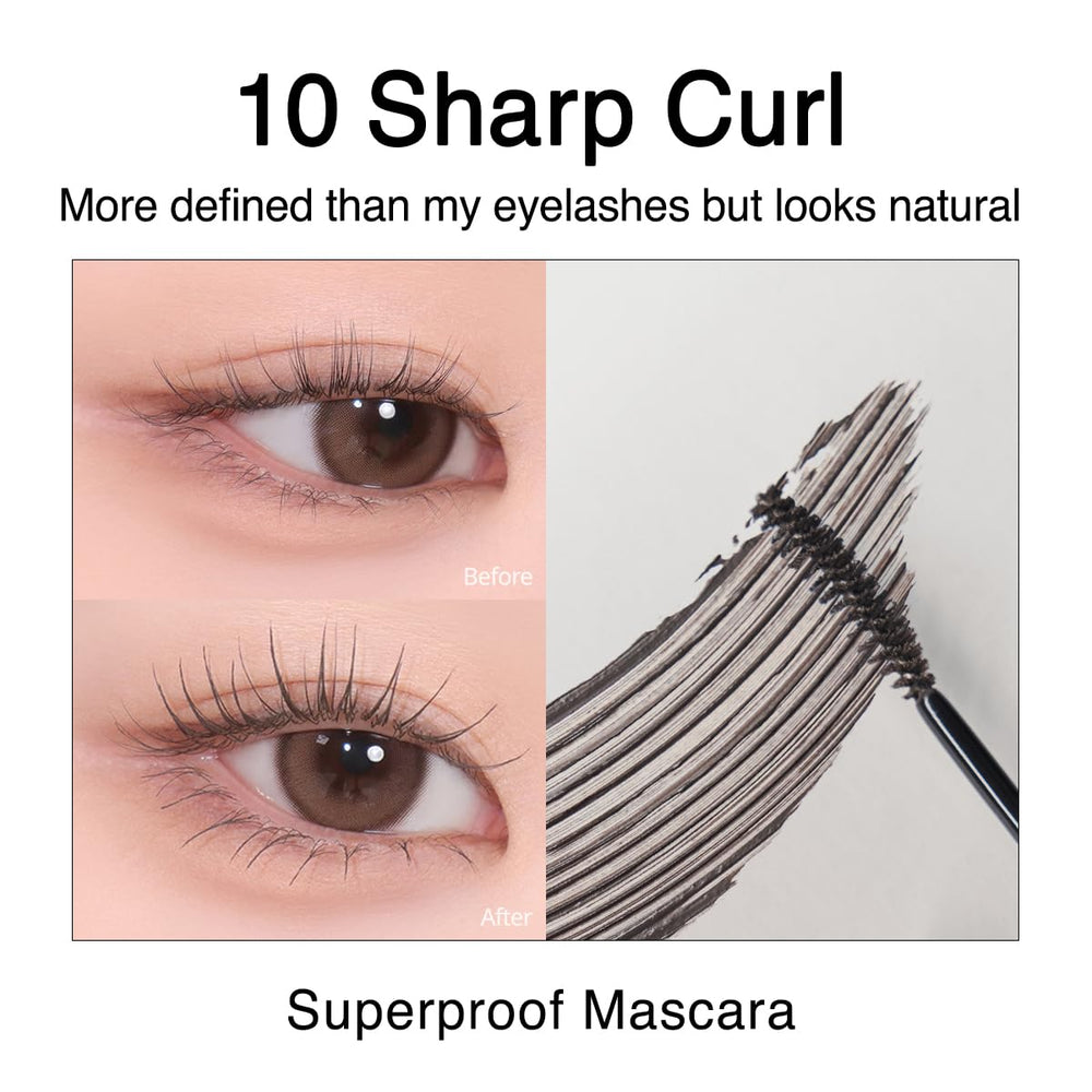 CLIO Kill Lash Superproof lifted-lashes after application for defined, natural-looking volume.