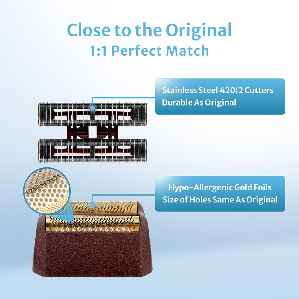 CLIPFIT hypoallergenic gold foil highlights gentle skin contact and comfort.