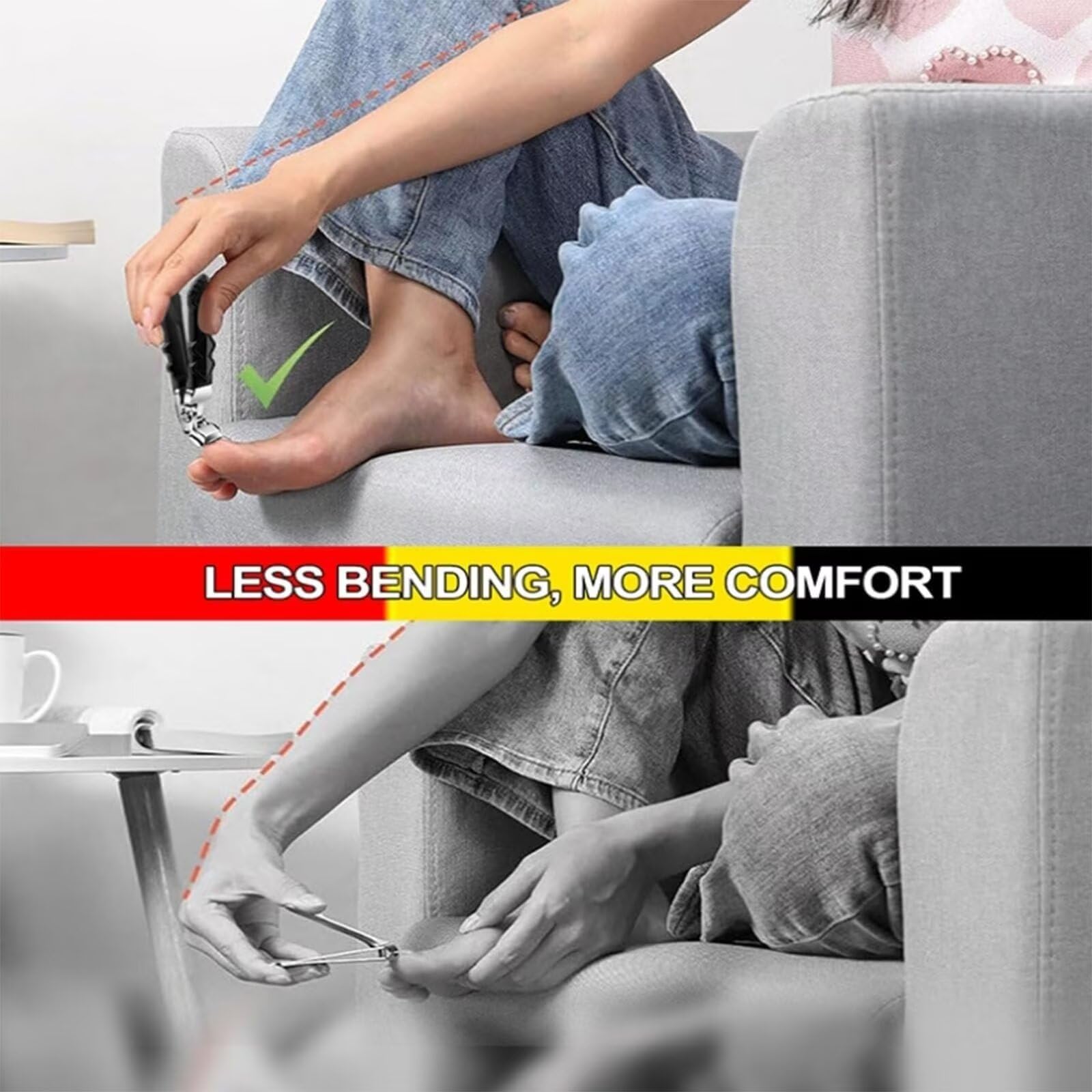 Clipmaster Pro senior-friendly design minimizes bending.
