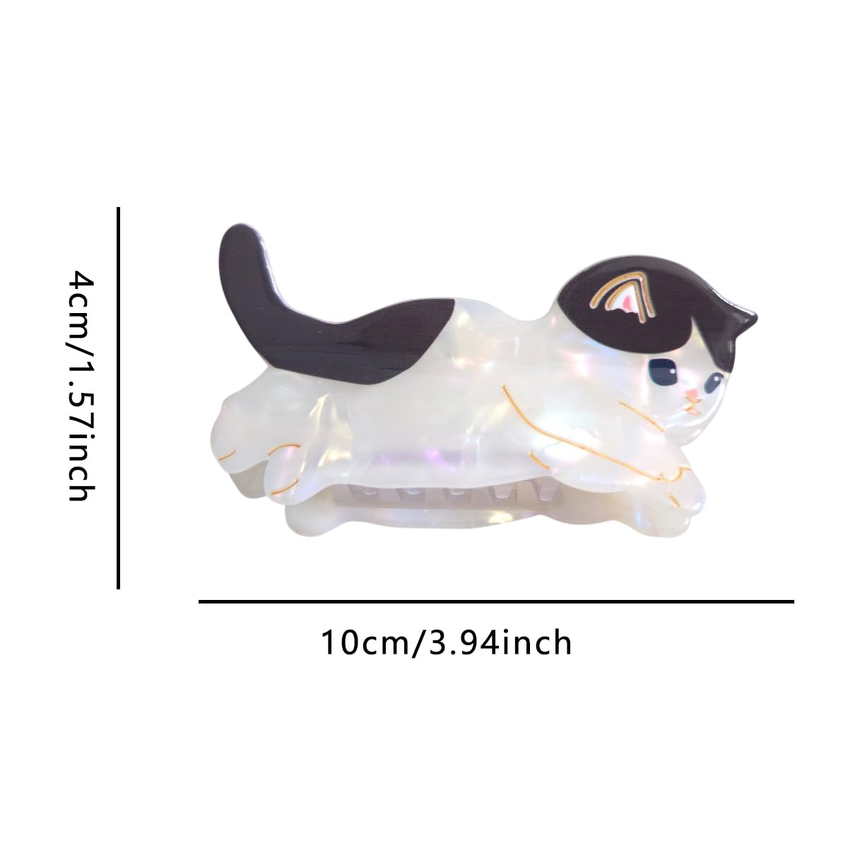 Clip Sugar acetate claw clip with durable grip and anti rust design