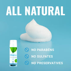 Cliradex Foam on eyelashes shows care for healthier-looking lashes.