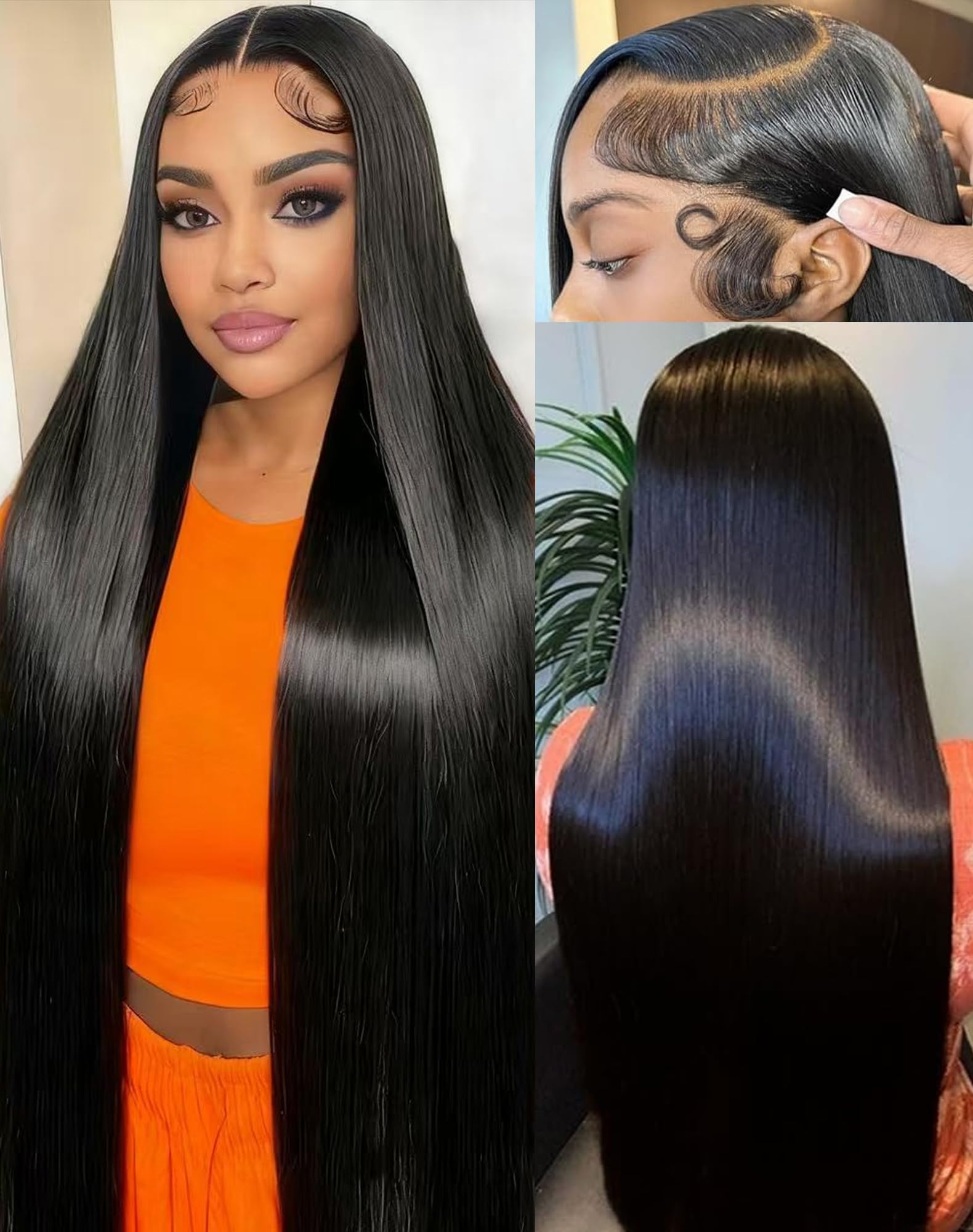 Cllok 30-inch straight wig with HD lace front for natural parting