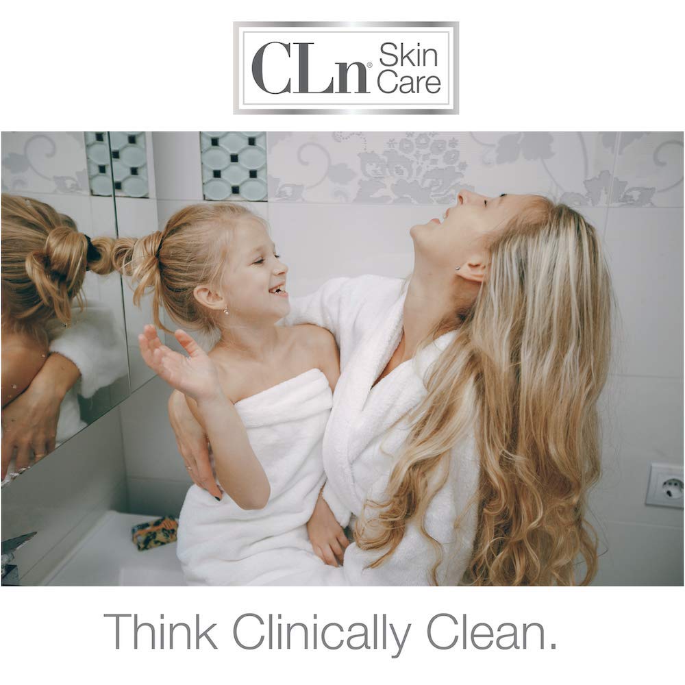 CLn 2-in-1 gentle wash daily-use benefit for sensitive skin and scalp.