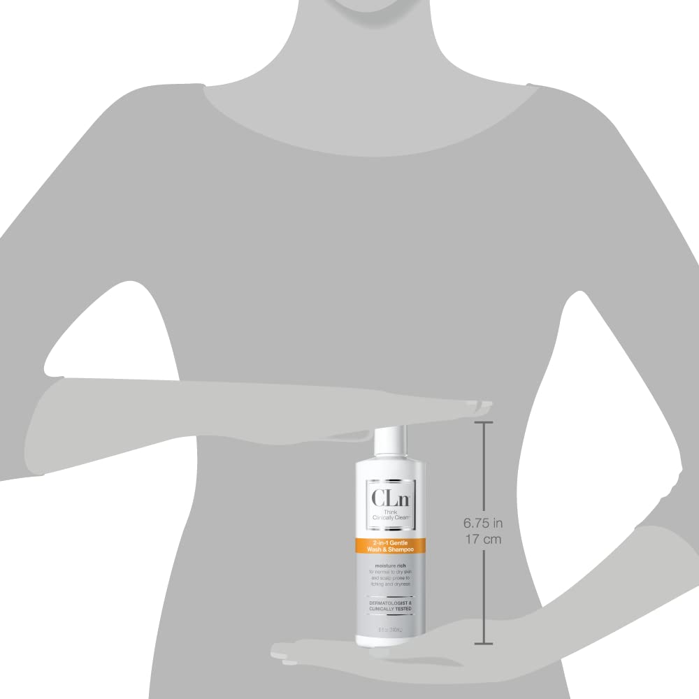 CLn 2-in-1 gentle wash physician-recommendation packaging for trusted care.