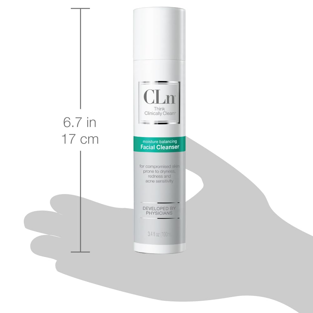 CLn facial cleanser dermatologist-recommended image signals trusted sensitive-skin care