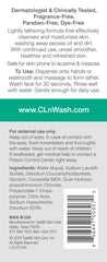 CLn facial cleanser gel texture application shows mild lather for sensitive skin