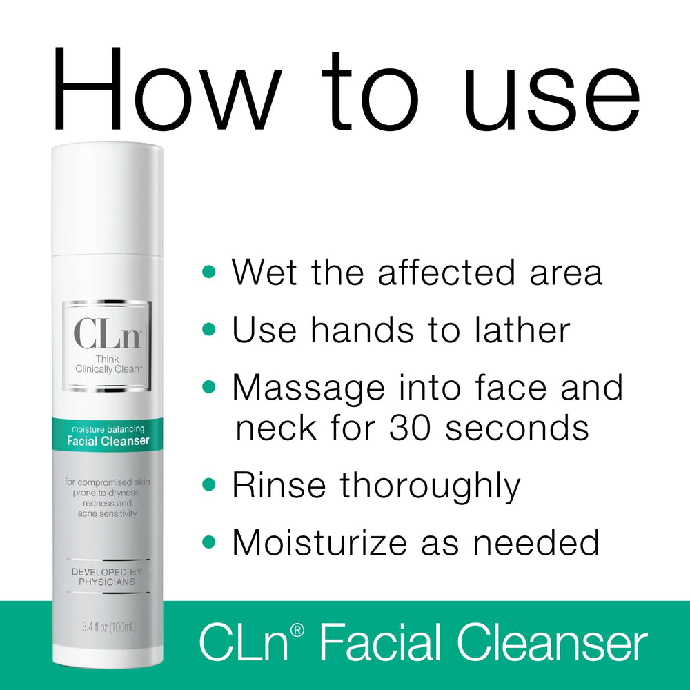 CLn facial cleanser glycerin-forward formula provides hydration
