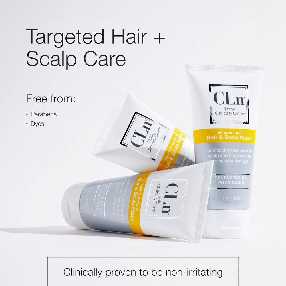 CLn Hair Mask eucalyptus scent enhances a refreshing conditioning experience.