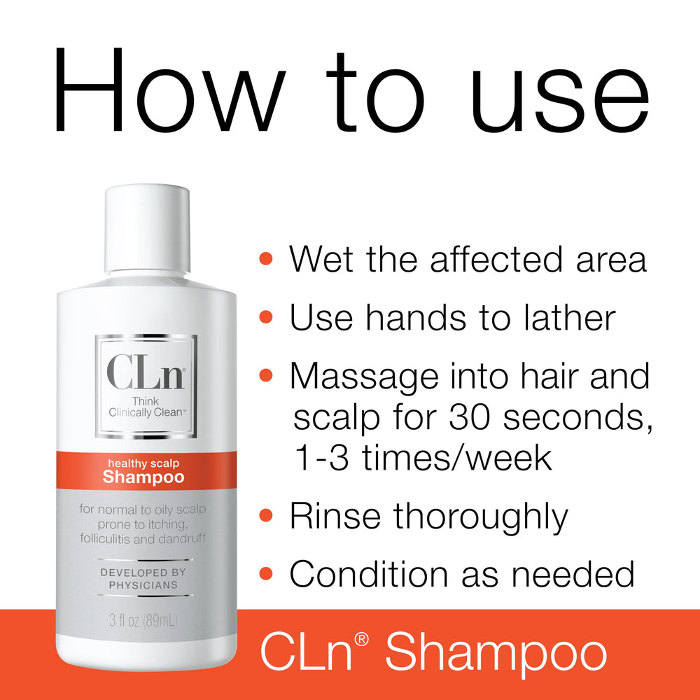 CLn Shampoo after-wash hair feels light and refreshed.