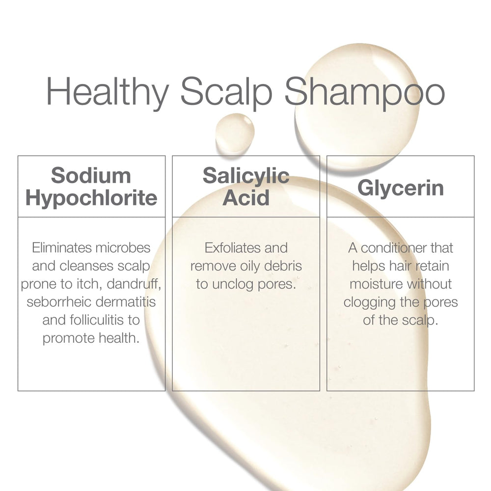 CLn Shampoo close-up of label with salicylic acid for scalp purification.