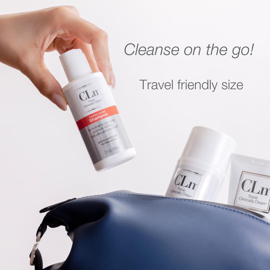 CLn Shampoo application on scalp for prone folliculitis or razor bumps.