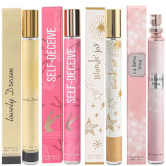 CLOTHES OF SKIN four-pack perfume bottles for everyday wear; long-lasting scent