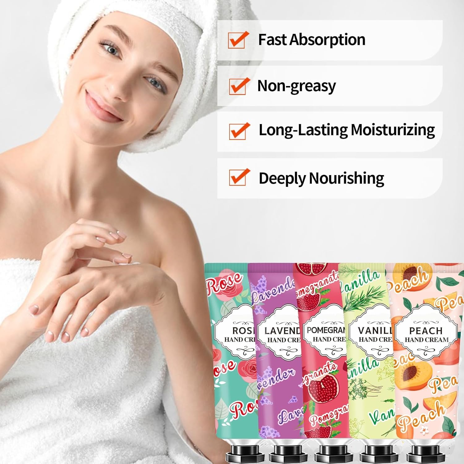 CLOTHES OF SKIN gardenia hand cream emphasizing non-greasy, fast-absorbing moisture.