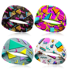 Clothmile retro vintage sweatbands add bold color and comfort.
