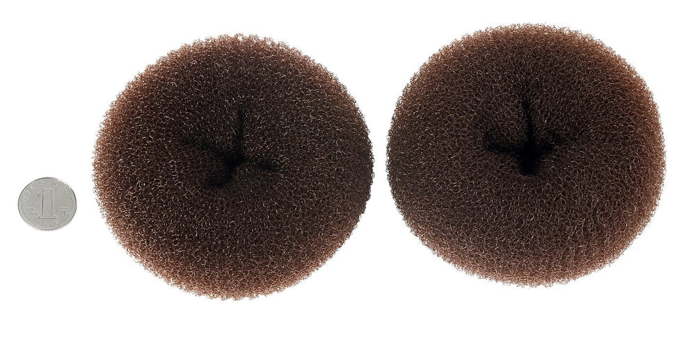ClothoBeauty brown color donut close-up showing hair-matching blend