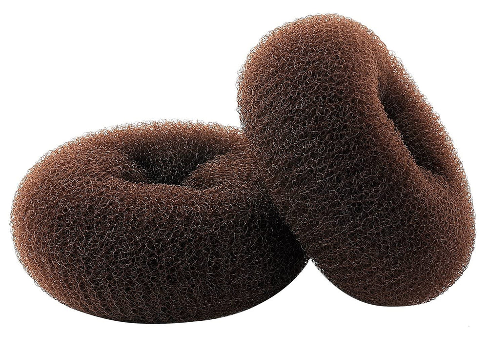 ClothoBeauty ring-style chignon donut applied through ponytail for quick updo