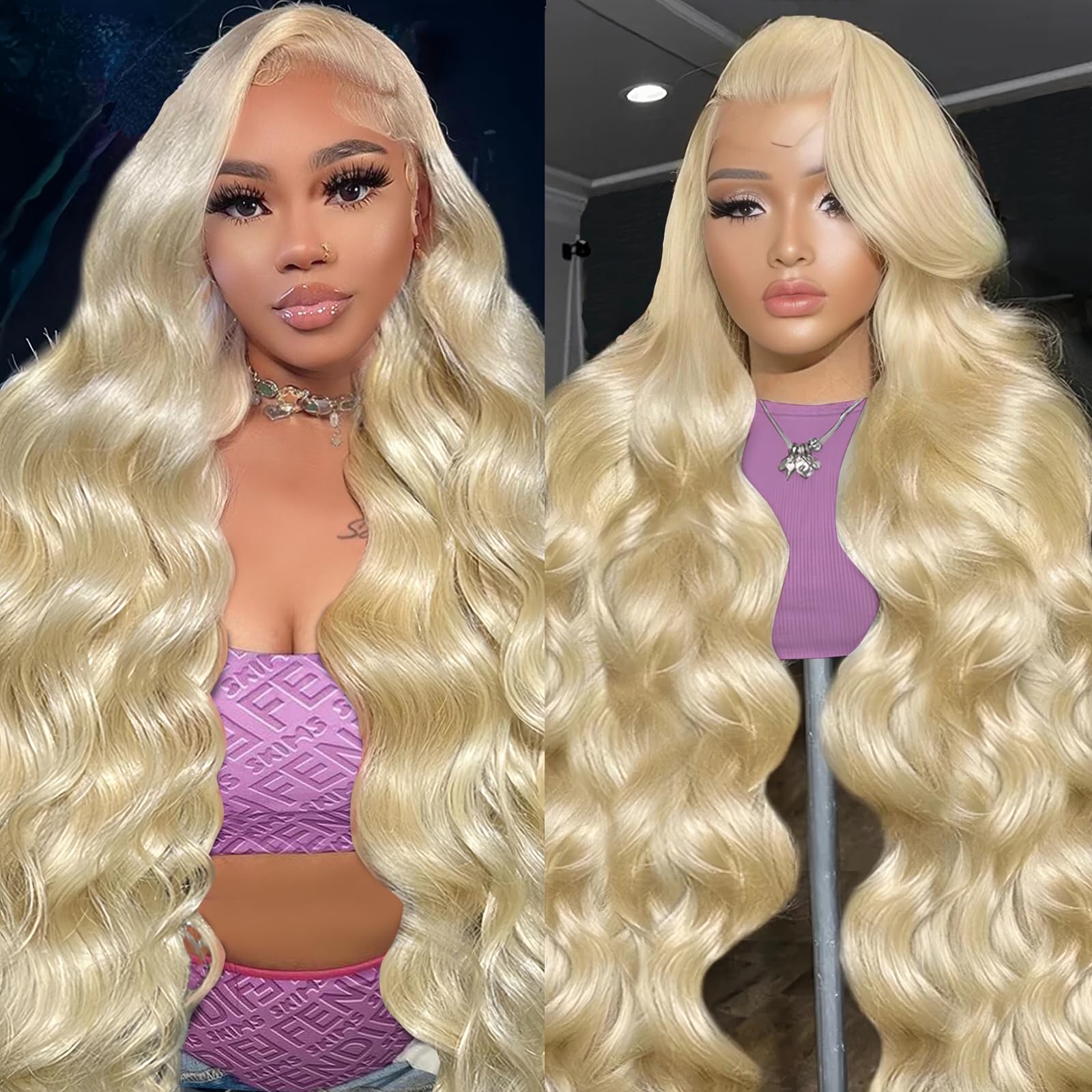 Cloudeer 28-inch 613 Blonde lace front wig cap close-up for comfortable wear