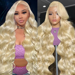 Cloudeer 28-inch 613 Blonde lace front wig cap close-up for comfortable wear