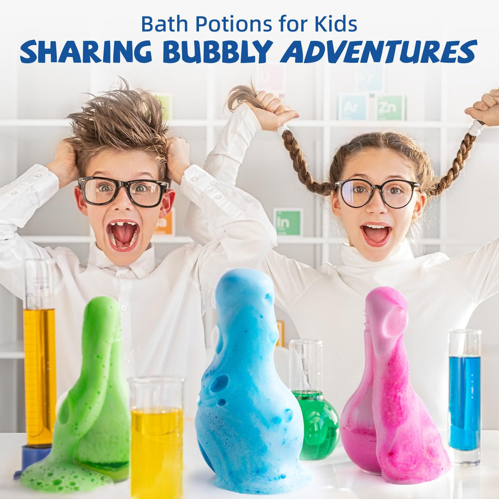 CLOUQUAR science-magic bottle explains fizzing reactions during bath.