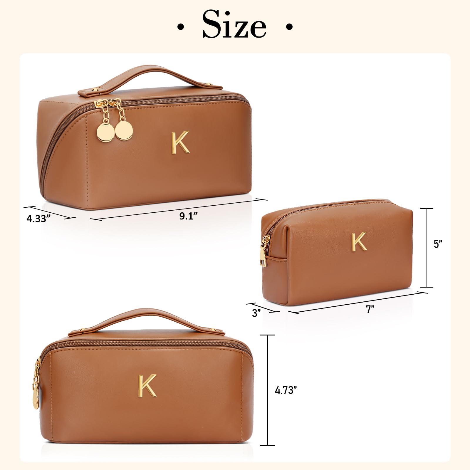 CLOUDWINGS waterproof PU leather with gold hardware boosts durability and style.