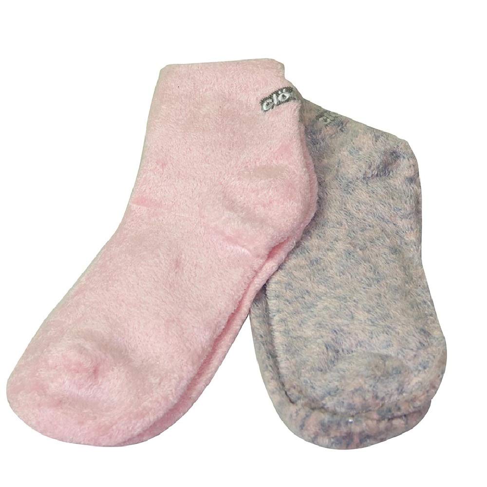 Cloudz Dreamy Pink Soft Plush Socks two pairs for travel comfort