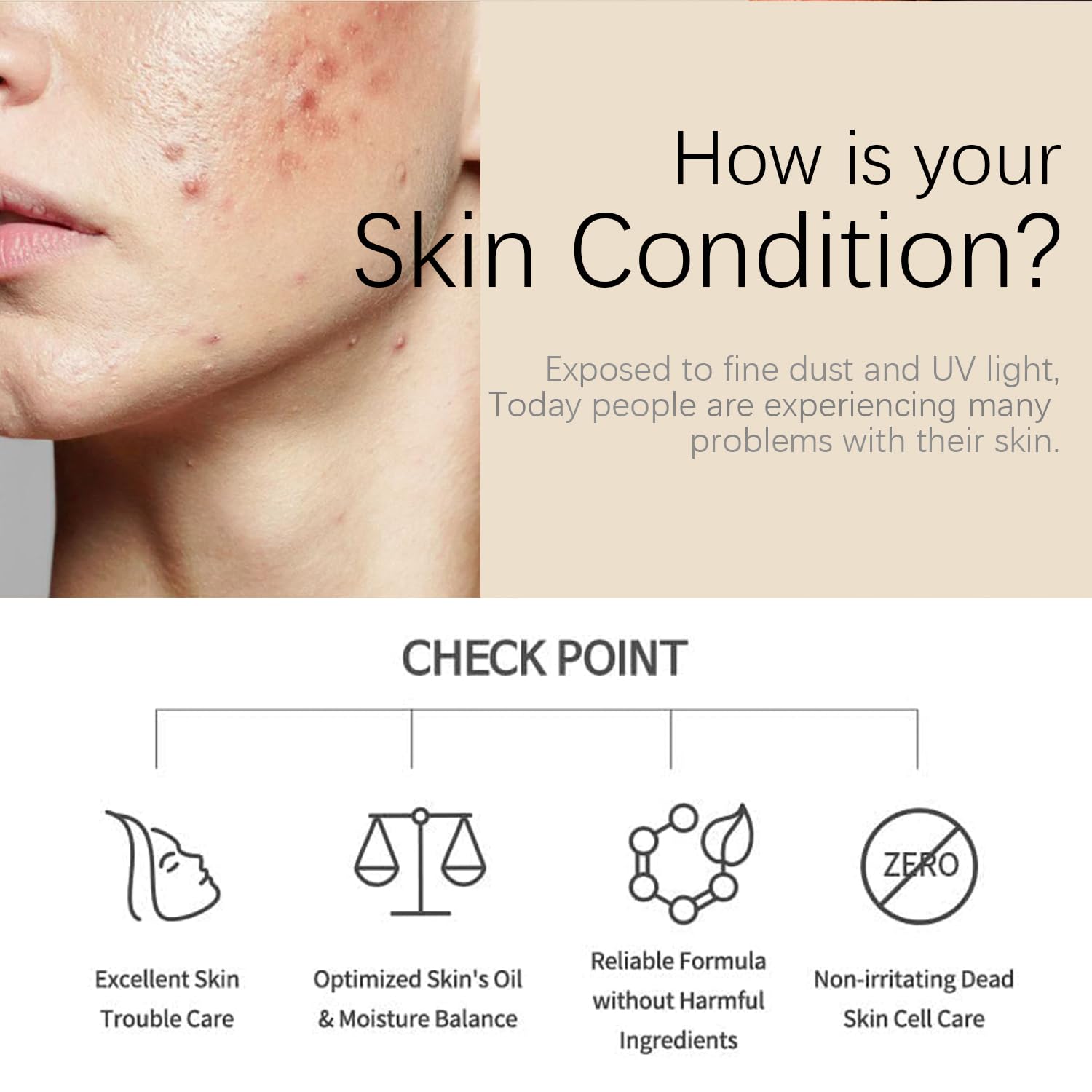 clould fitness rice exfoliating ampoule set texture close-up of creamy serum