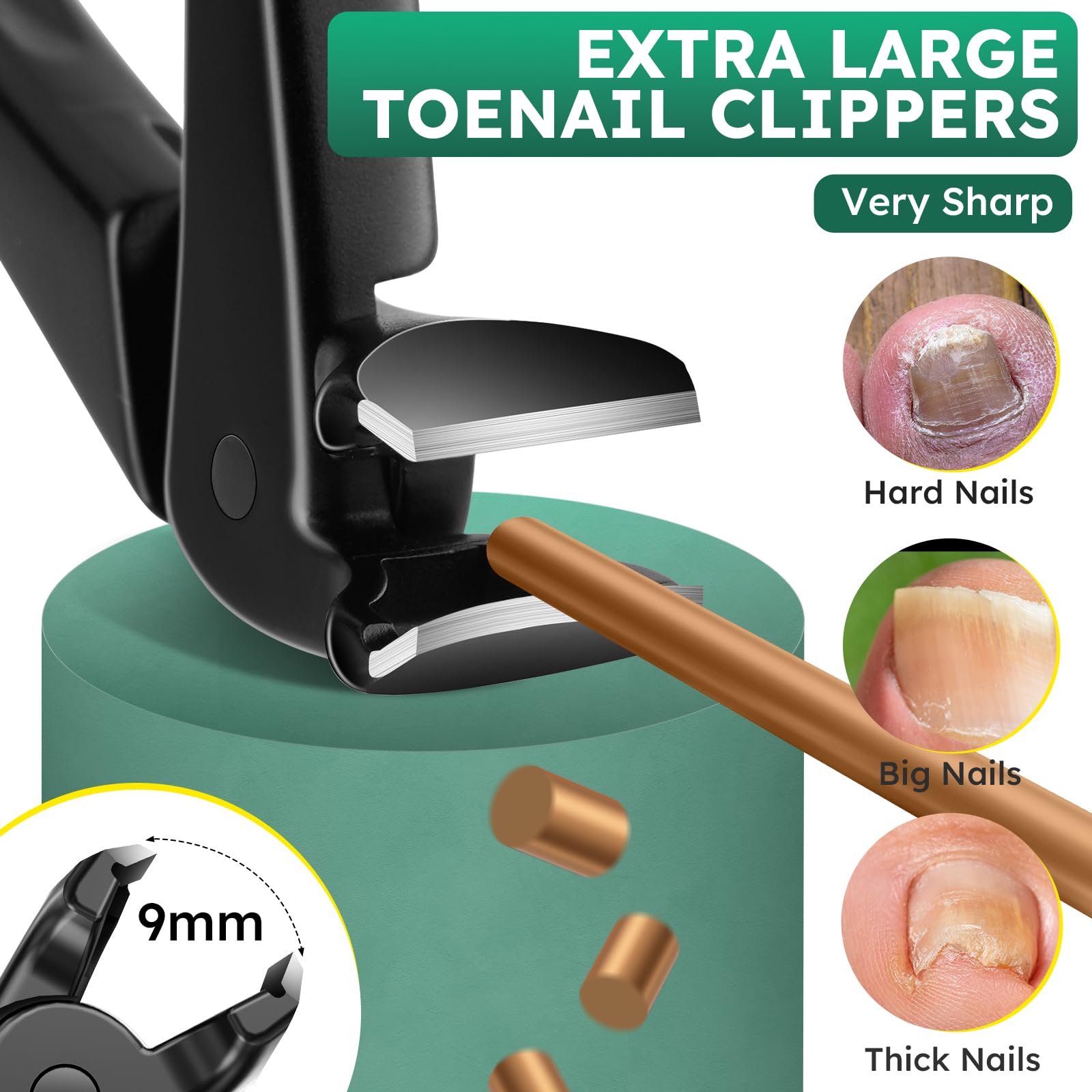 CLPPNA stainless steel blades cut thick nails smoothly and cleanly